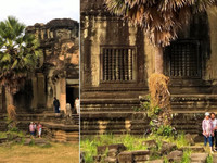 Апсары на внешних стенах Ангкор Вата